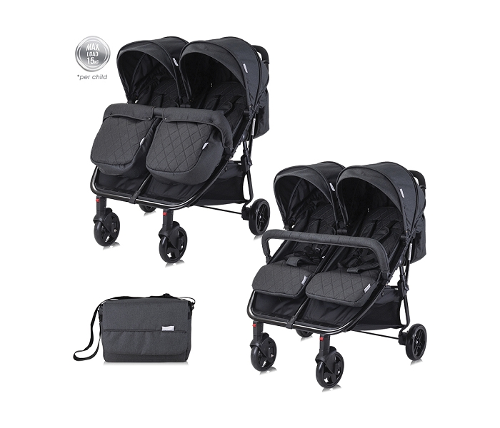 Lorelli kolica za blizance duo torba black - Slika 5