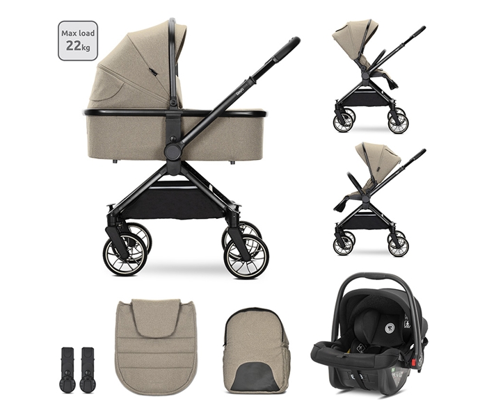 Lorelli kolica za bebe reya 3u1 brown - Slika 8