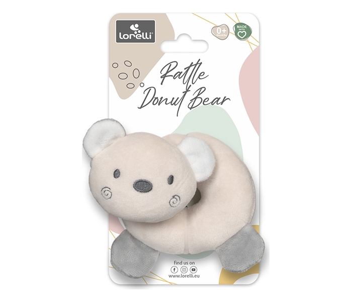 Lorelli zvecka za bebe donut natural bear beige - Slika 2