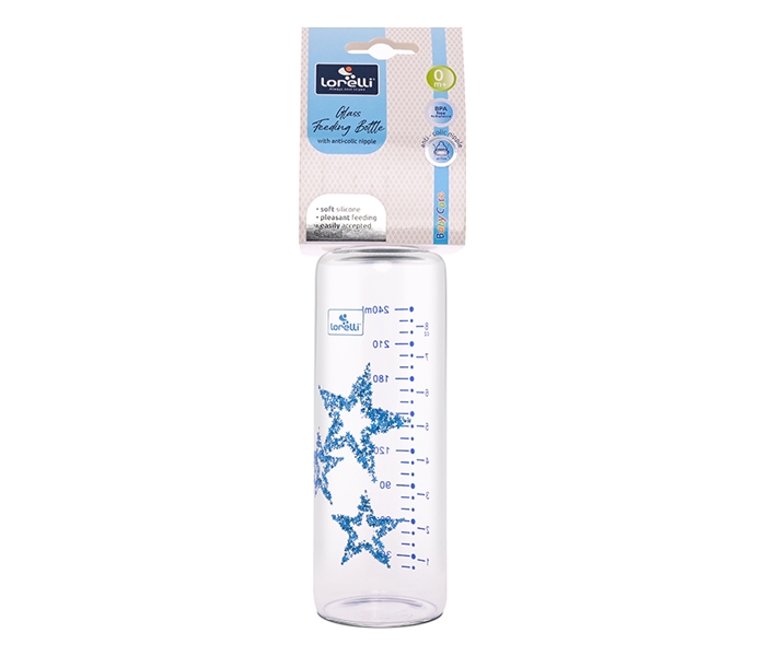 Lorelli staklena flasica sa anti colic dodatkom 240 ml blush blue - Slika 3