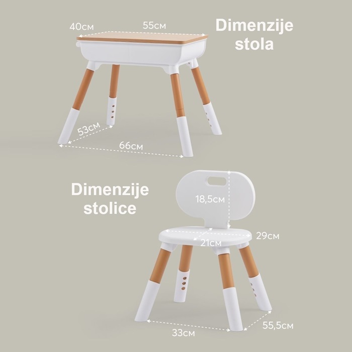 Set bbo deciji sto i stolica - Slika 6
