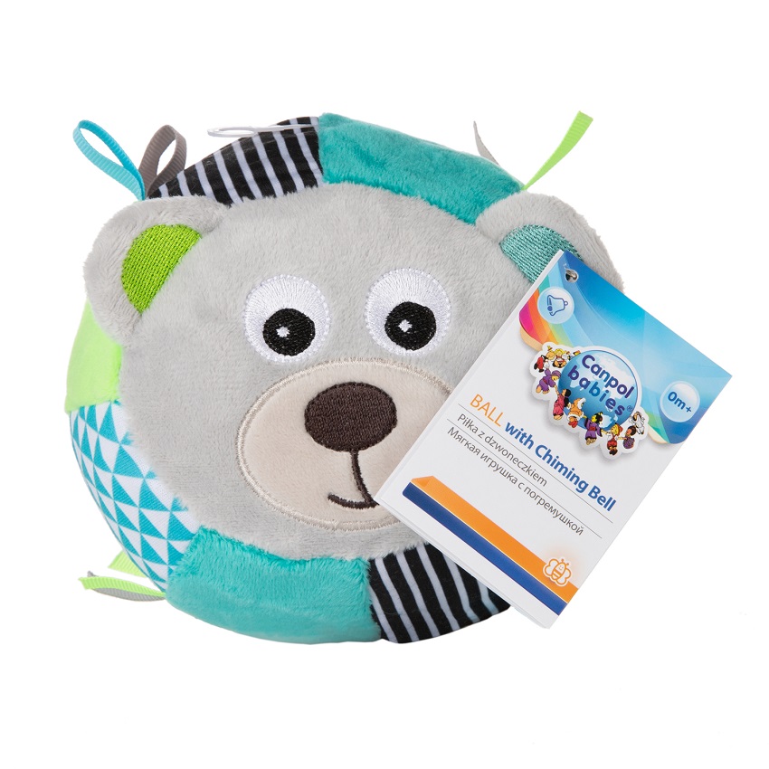 Canpol babies plisana igracka lopta meda grey 68 074 - Slika 3