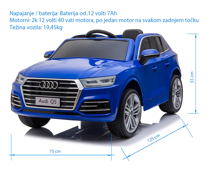 Bbo auto na akumulator 12v s305 audi q5 blue - Slika 2