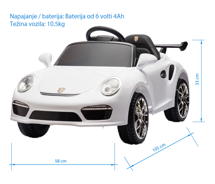 Bbo auto na akumulator ruf 6v s505 white - Slika 2